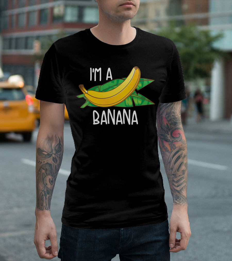 I'm A Banana Cool Halloween Food Leaf T-Shirt
