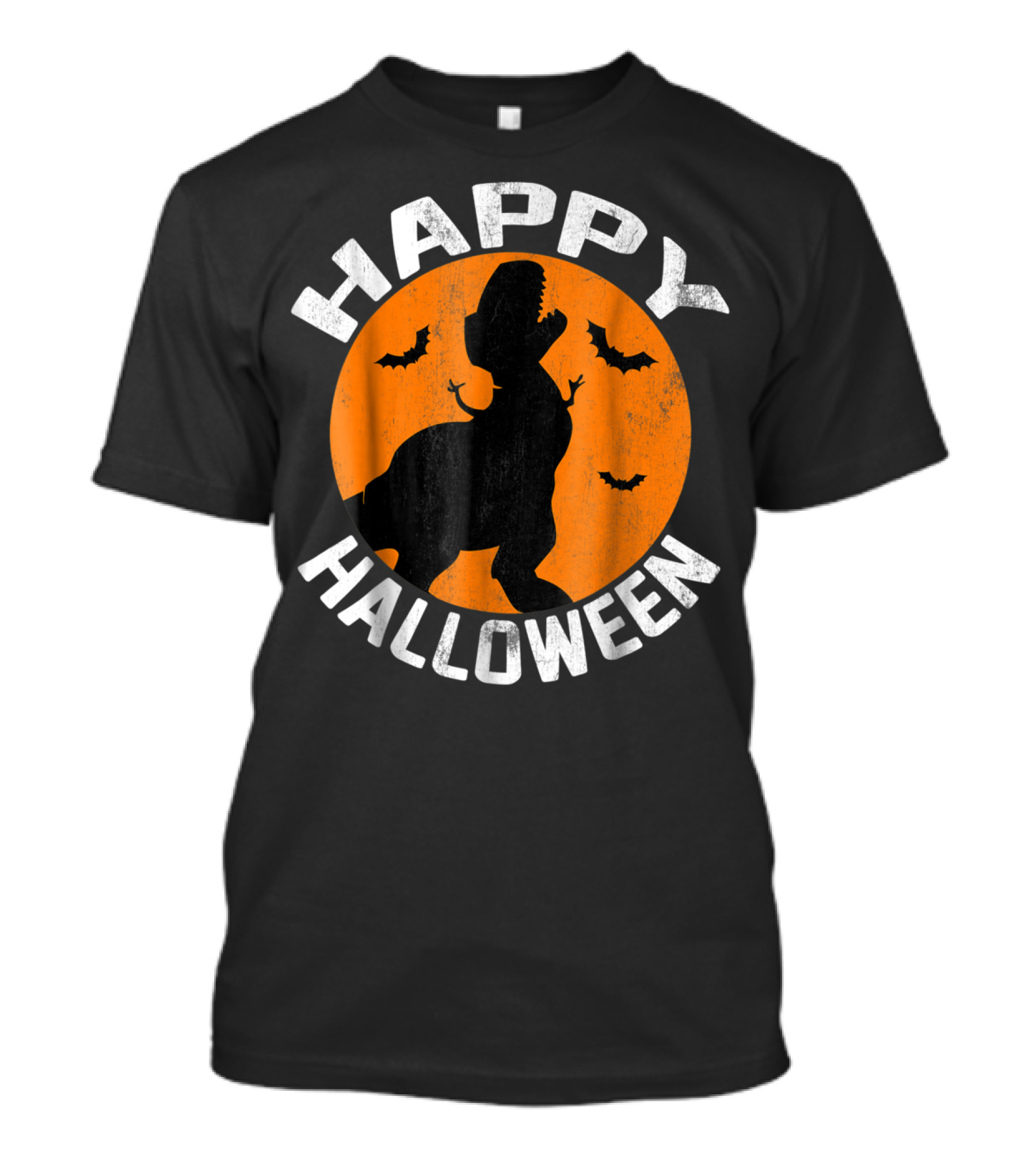 Happy Halloween Disney Pixar Toy Story Rex Silhouette With Bats T-Shirt