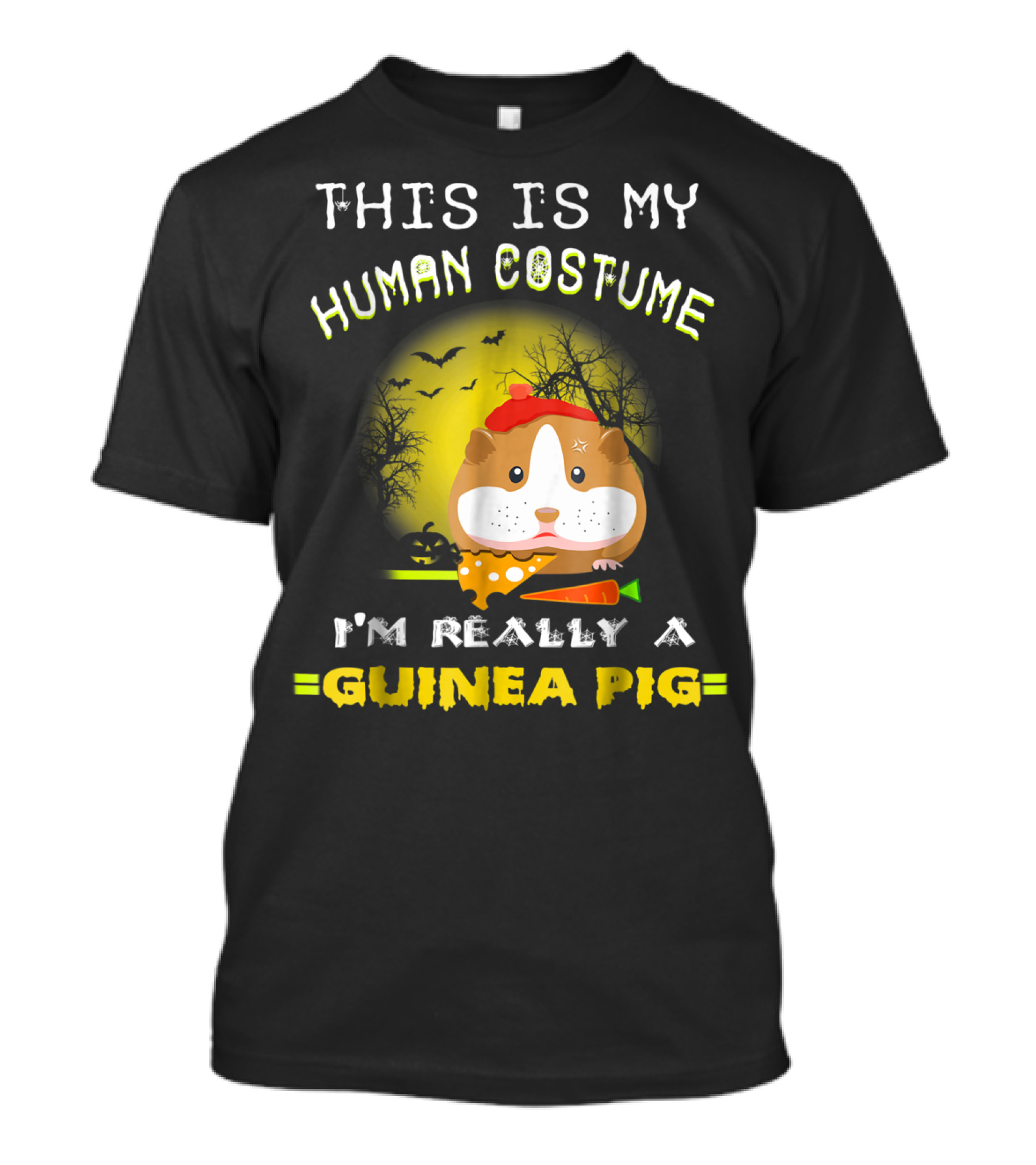 This Is My Human Costume I'm Really A Guinea Pig Halloween Forest T-Shirt