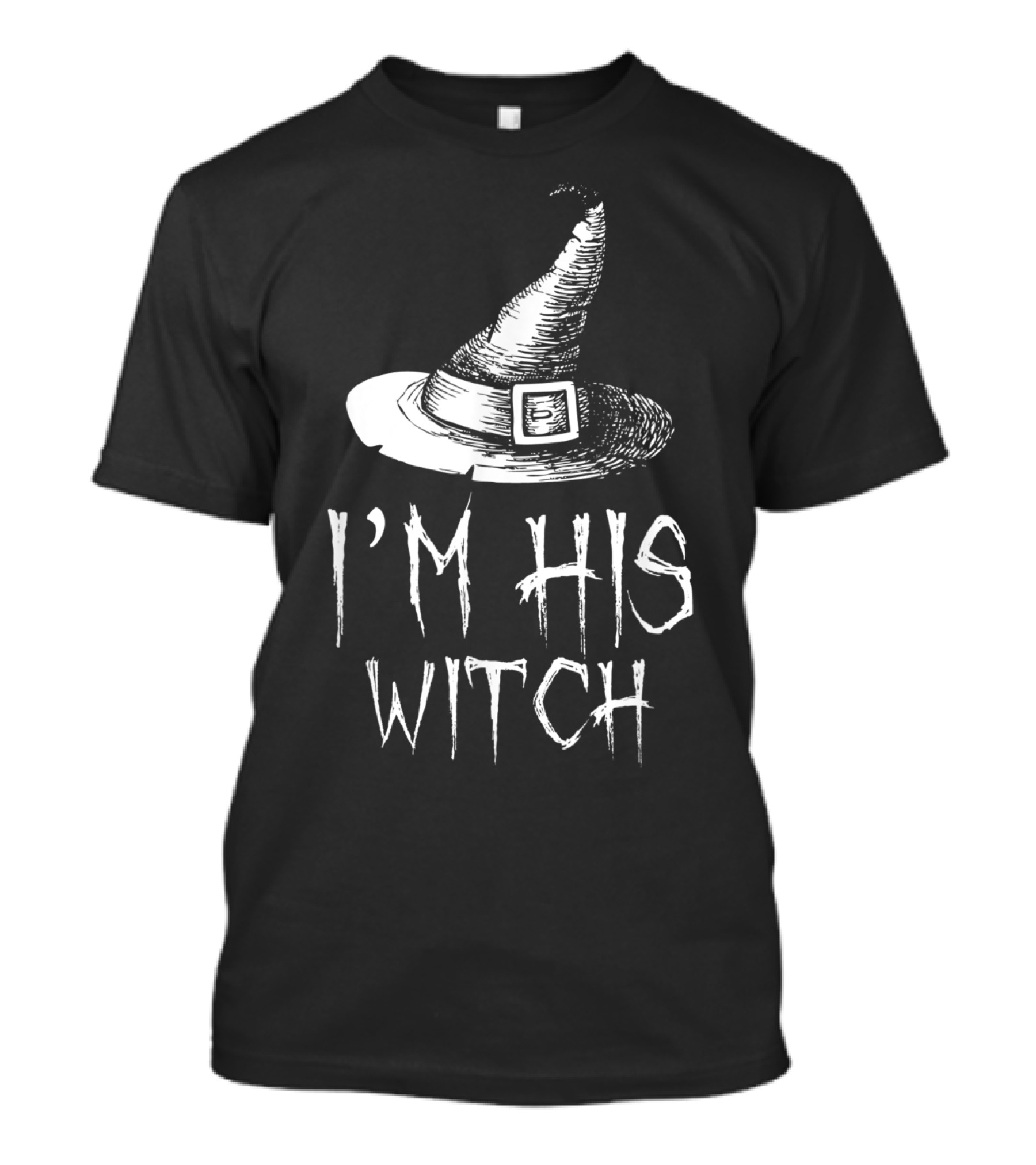 I'm His Witch Halloween Couples Witch Hat T-Shirt