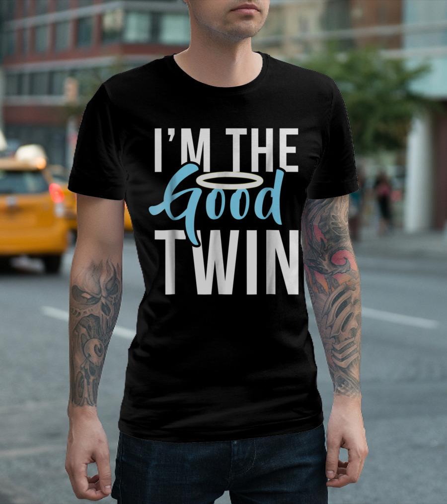 I'm The Good Twin Angelic Humor Halloween T-Shirt