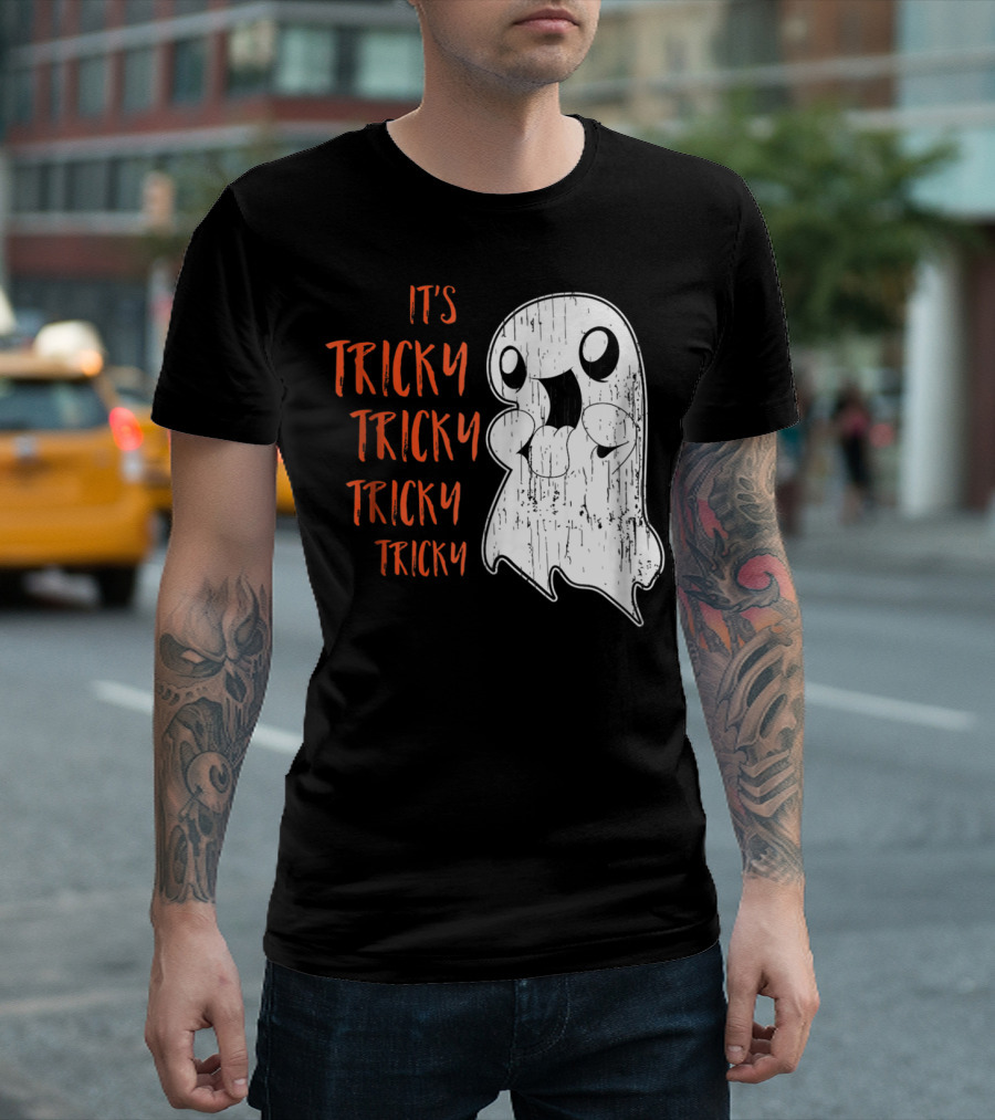 It's Tricky Tricky Tricky Halloween Ghost T-Shirt