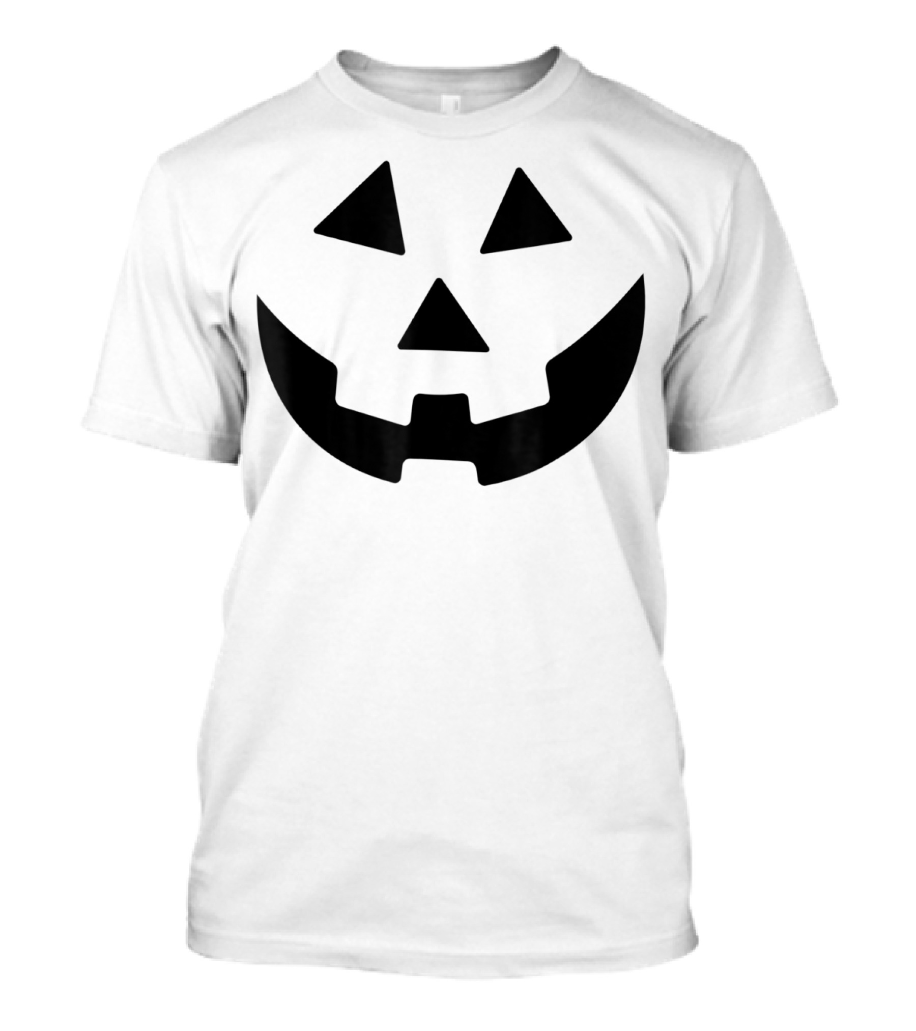 Jack O Lantern Orange Halloween Pumpkin Face BlackBackground T-Shirt