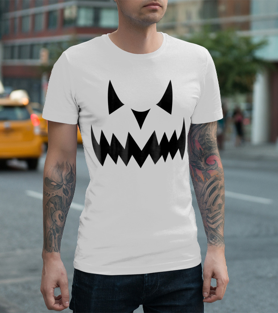 Jack O Lantern Pumpkin Scary Face Halloween T-Shirt