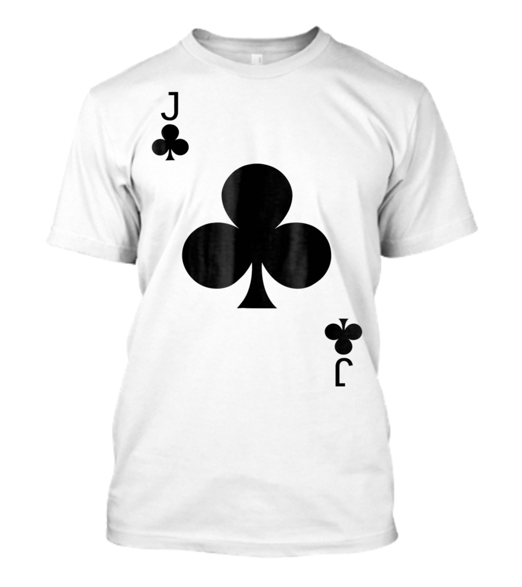 Jack Of Clubs Playing Card Black And Gray T-Shirt