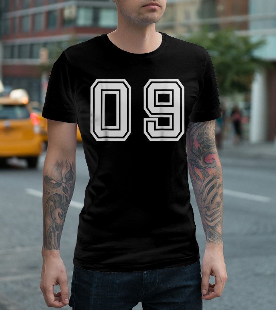 Jersey 09 Sports Classic Number T-Shirt