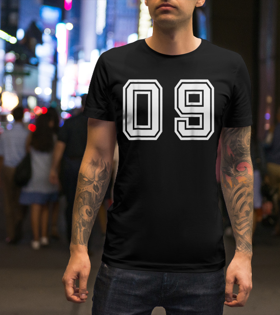 Jersey 09 Sports Classic Number T-Shirt