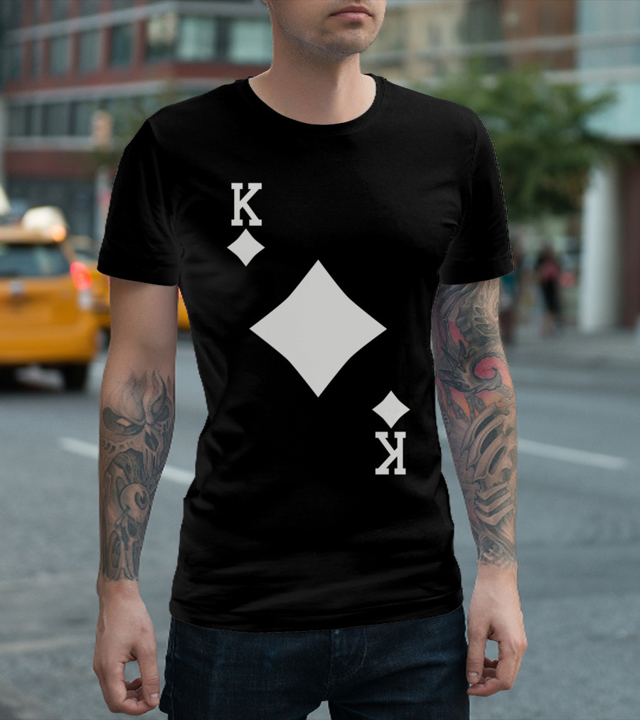 King K Diamond Playing Card T-Shirt