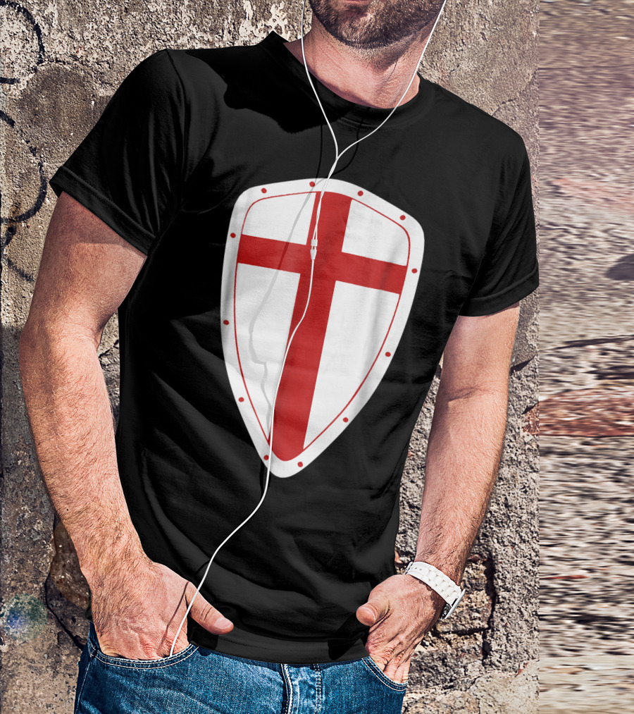 Knight Templar Red Cross Shield T-Shirt