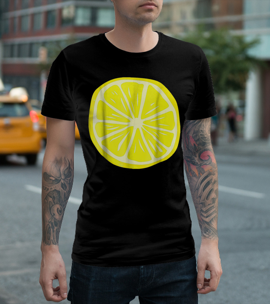 Lemon Slice Funny Matching Halloween Costume Fruits T-Shirt