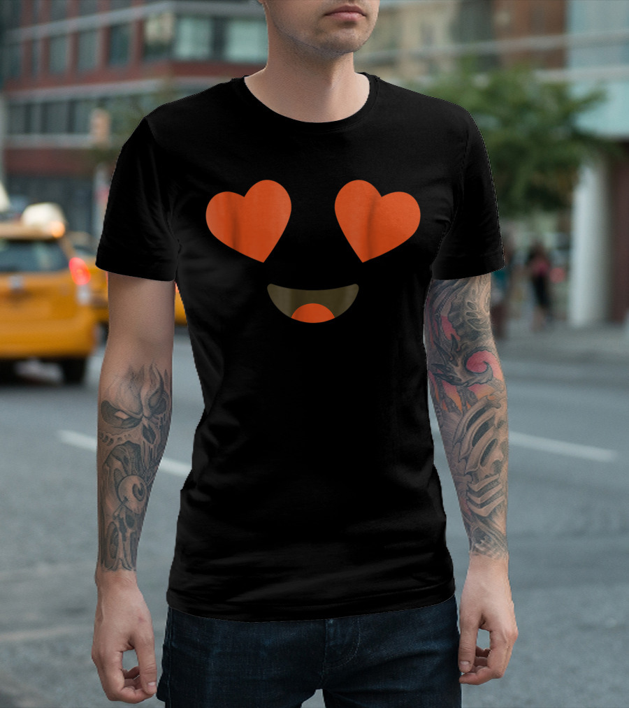 Love Emoji Heart Eyes Halloween Party Costume T-Shirt