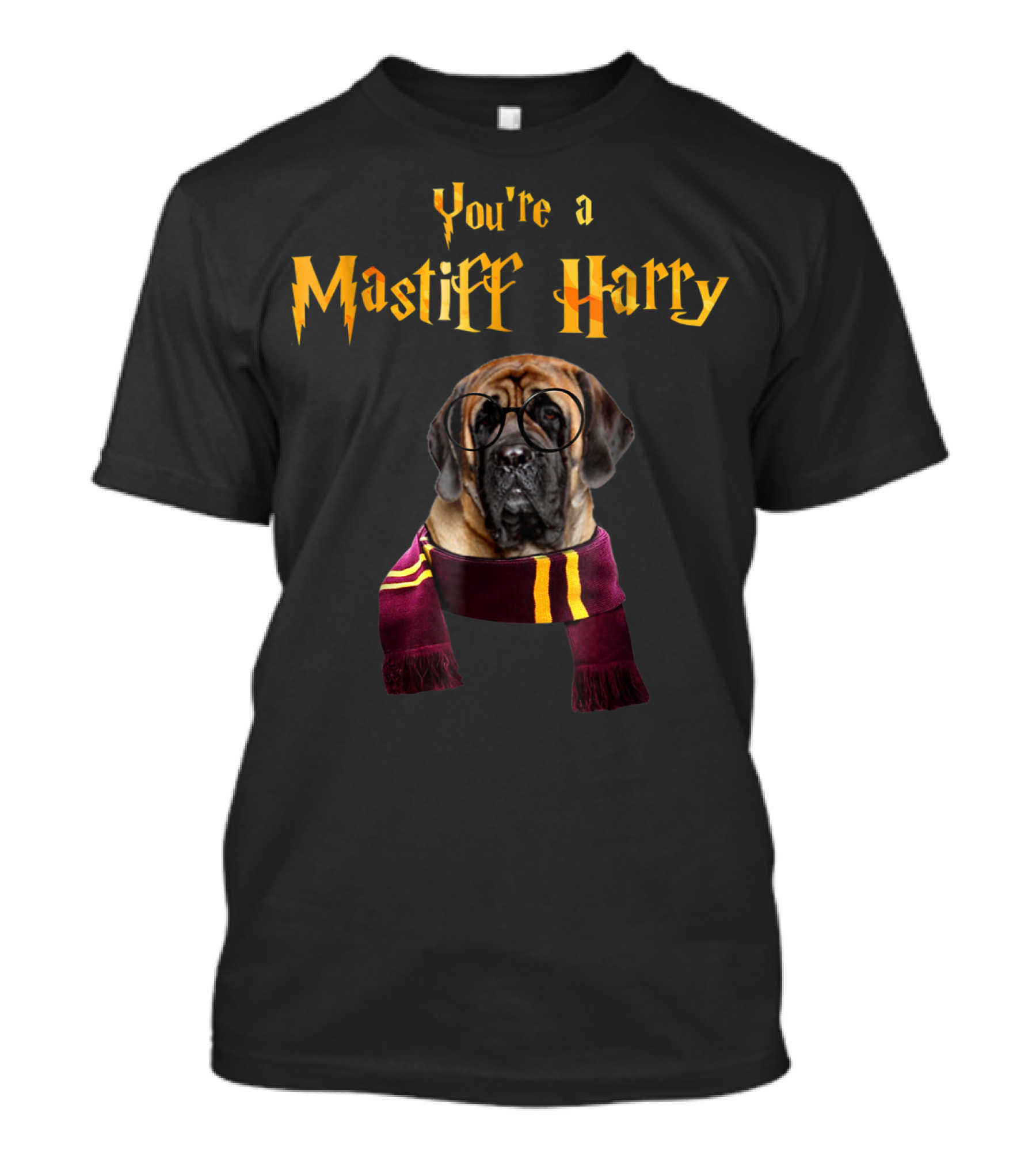 You're A Mastiff Harry Halloween Dog Potter Glasses Scarf T-Shirt