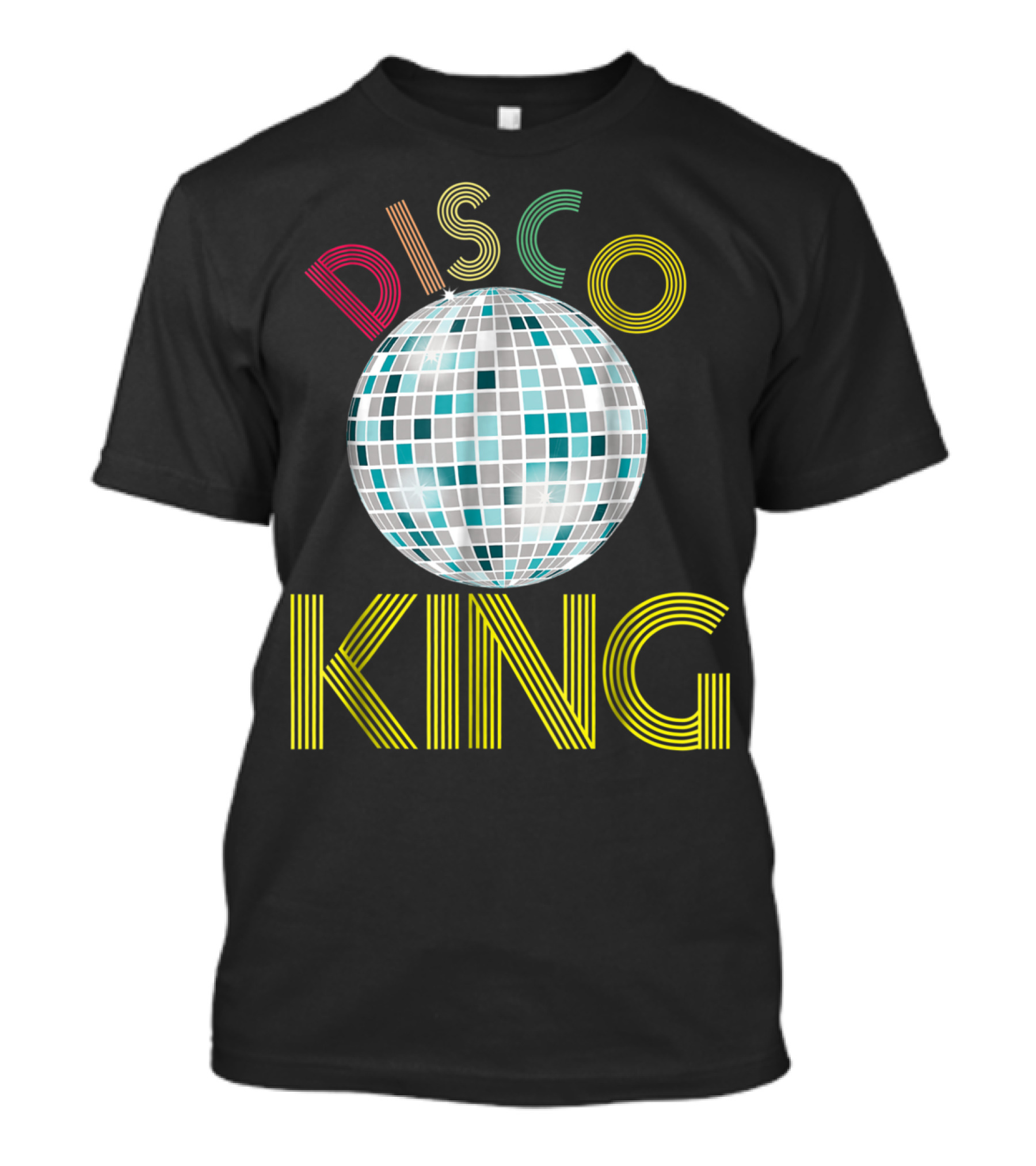 Disco King 1970s Party Retro Mirror Ball 70s T-Shirt