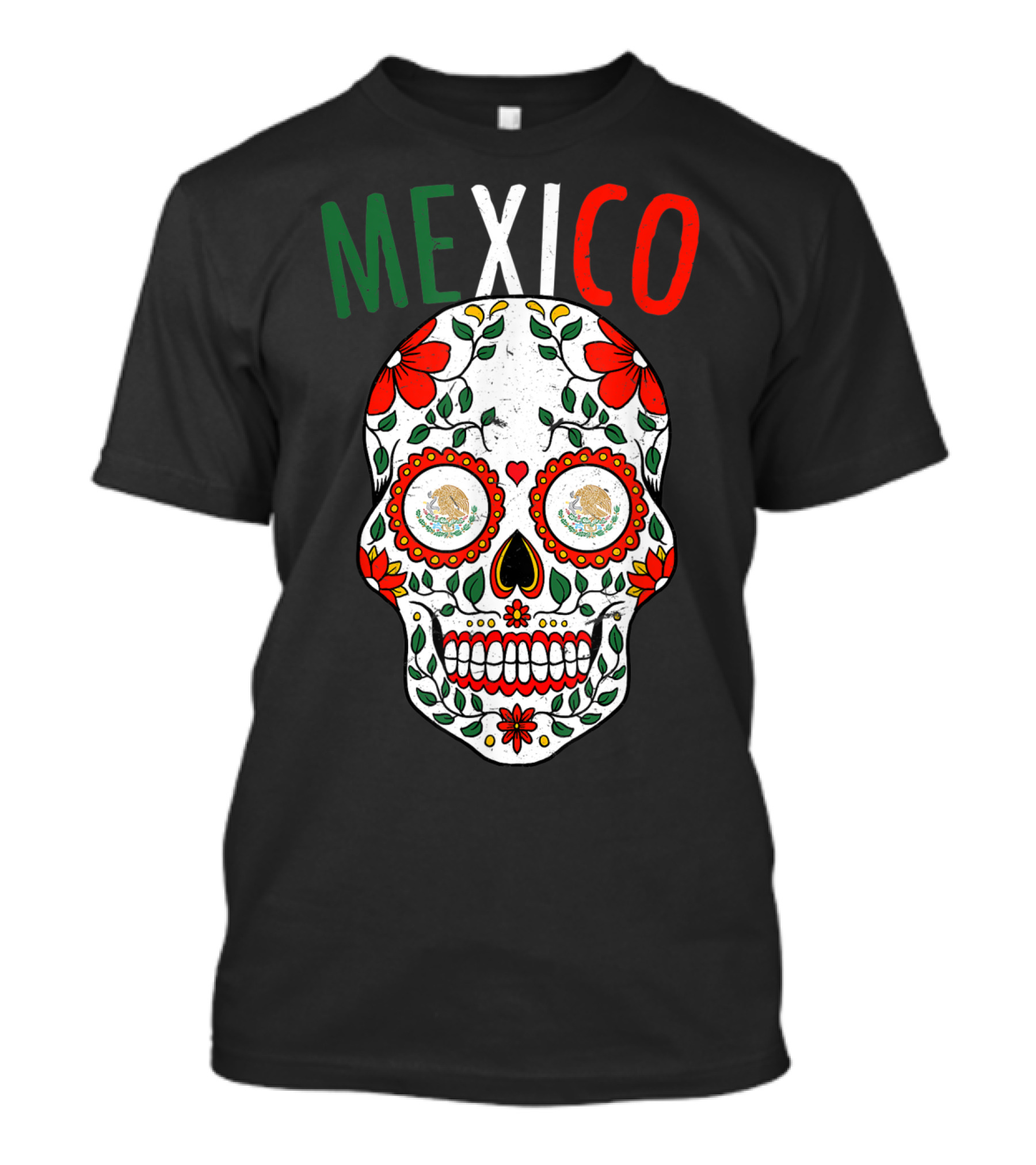 Mexico Sugar Skull Cinco De Mayo Holiday T-Shirt