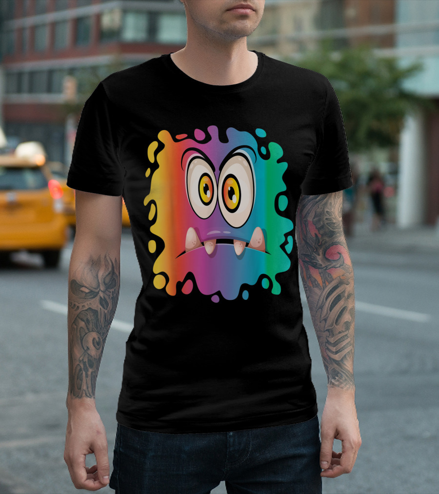 Monster Face Colorful Expression T-Shirt
