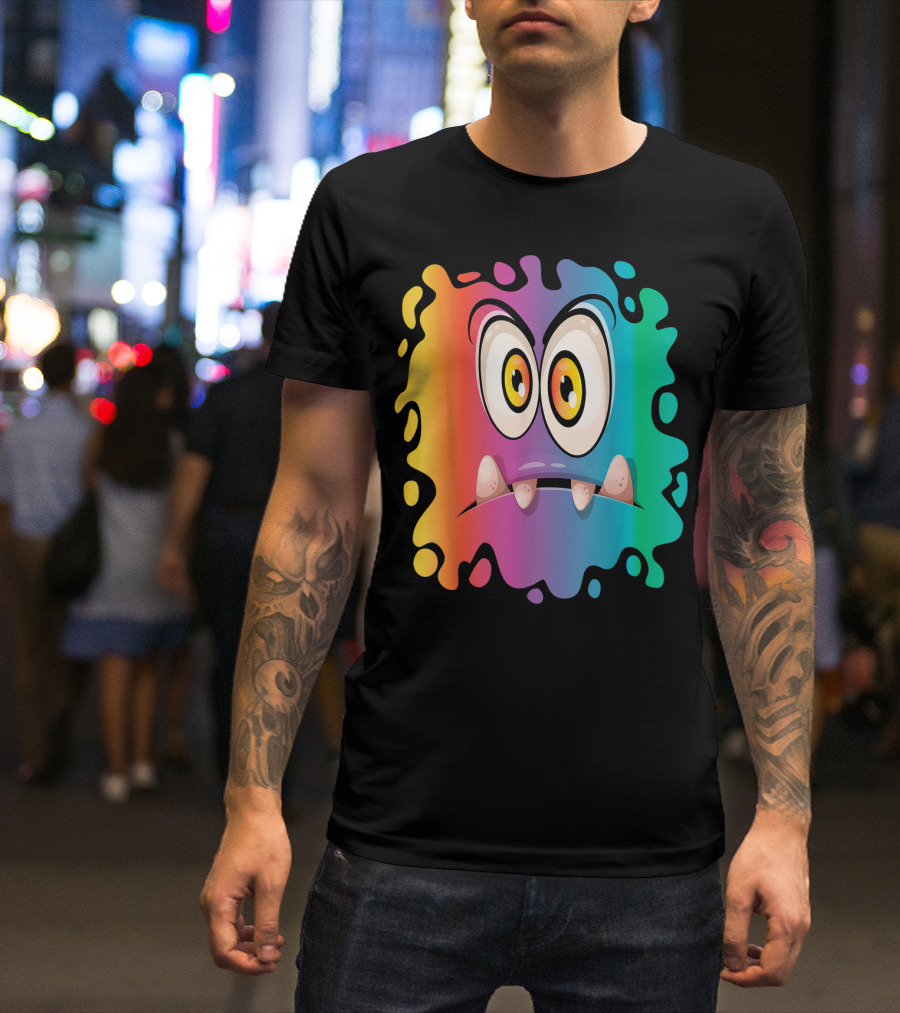 Monster Face Colorful Expression T-Shirt