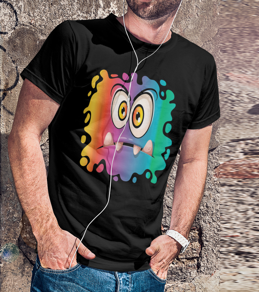Monster Face Colorful Expression T-Shirt
