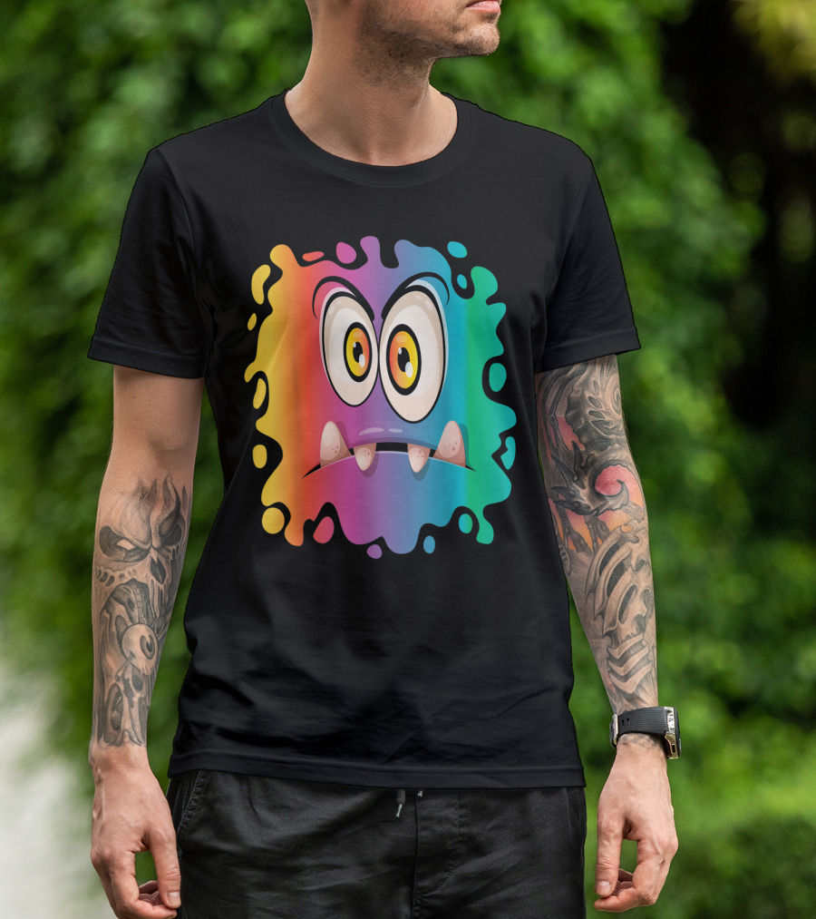 Monster Face Colorful Expression T-Shirt