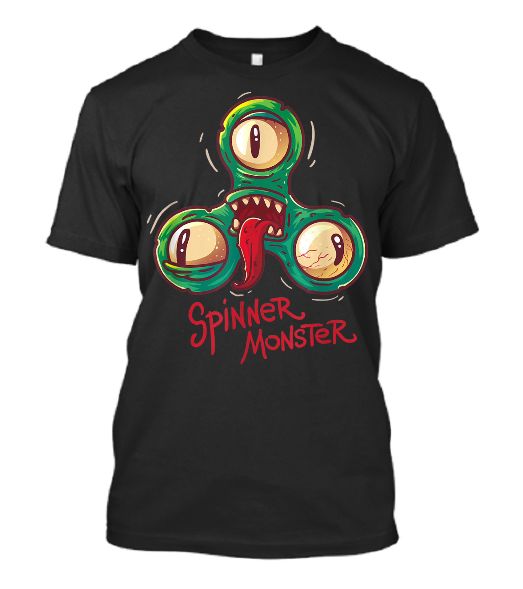 Spinner Monster Three-Eyed Halloween Fidget Spinner T-Shirt