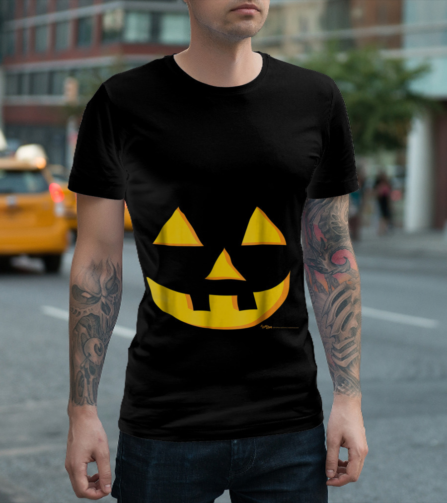 My Belly Pumpkin Mask Jack-O'-Lantern Face T-Shirt
