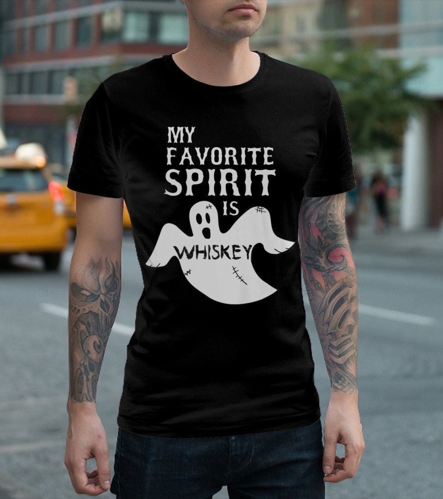 My Favorite Spirit Is Whiskey Ghost T-Shirt
