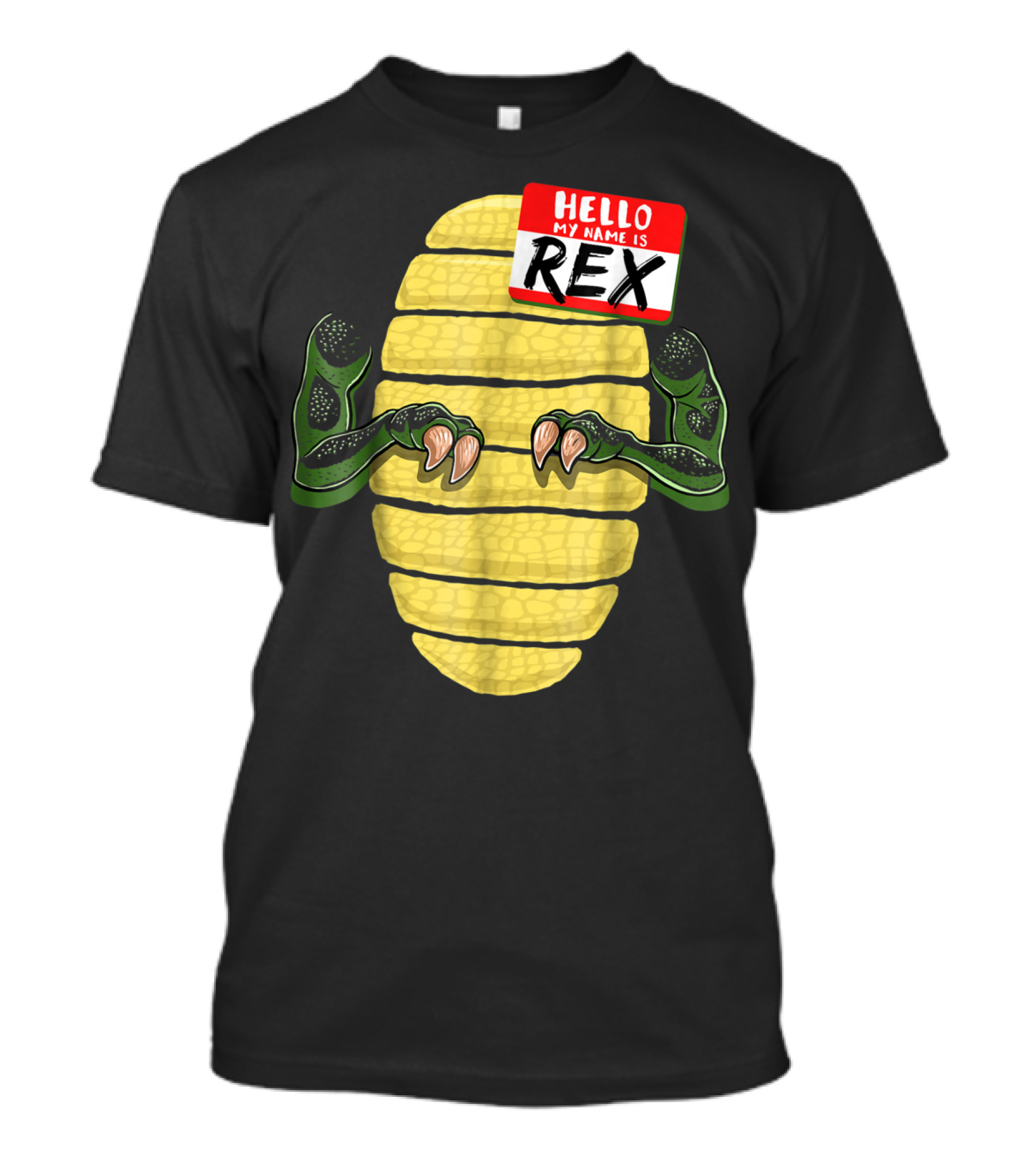 Hello My Name Is Rex Dinosaur Halloween T-Shirt