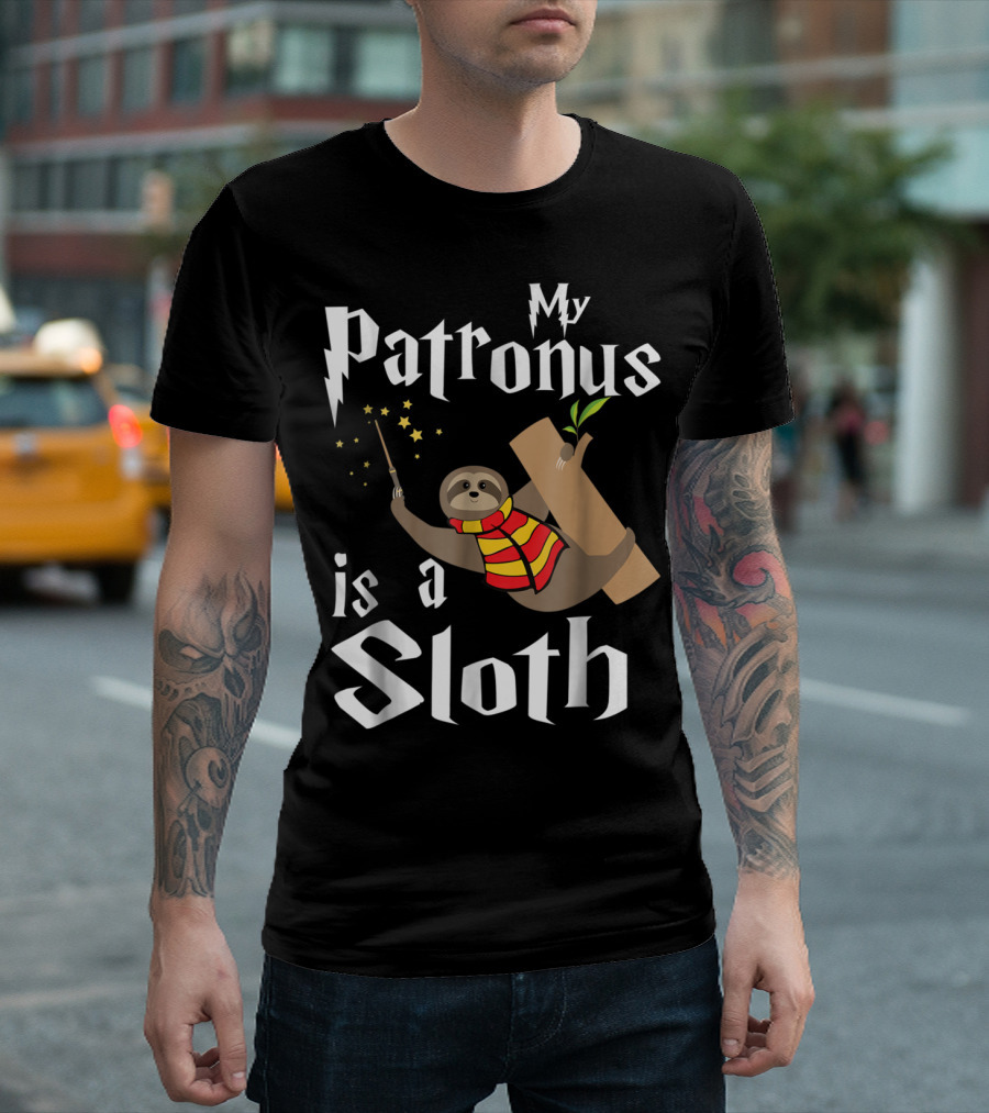 My Patronus Is A Sloth Wizard Magic Scarf T-Shirt