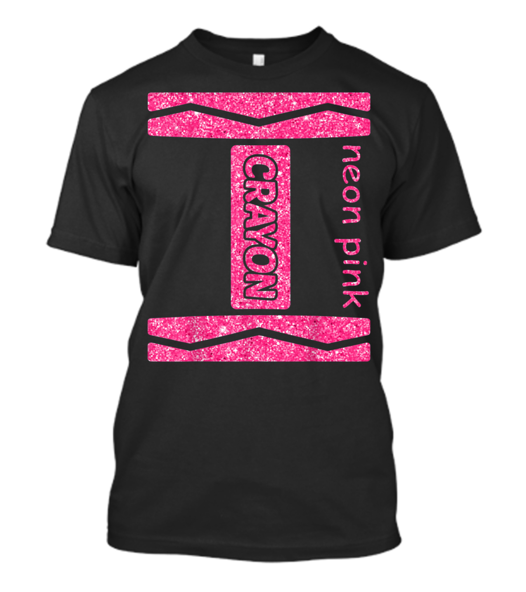 Neon Pink Crayon Halloween Costume For Couples And Friends T-Shirt