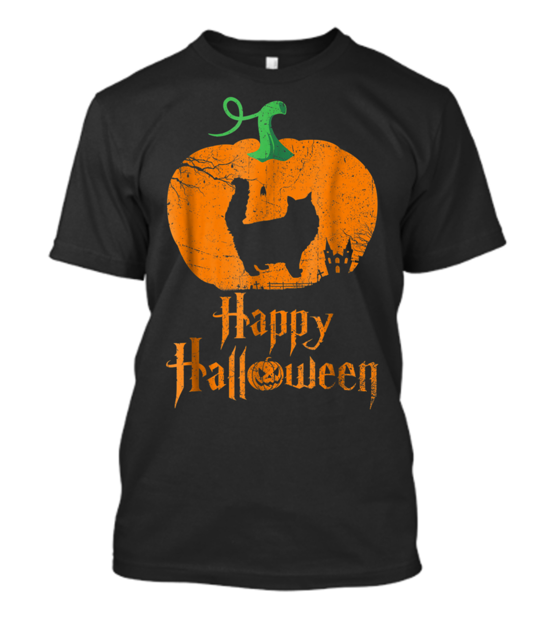 Happy Halloween Norwegian Forest Pumpkin Cat T-Shirt