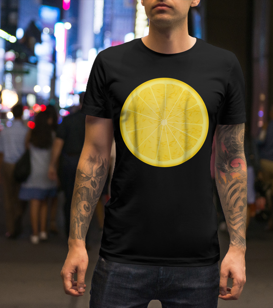 Orange Halloween Costume Fruit Salad Lemon Slice T-Shirt
