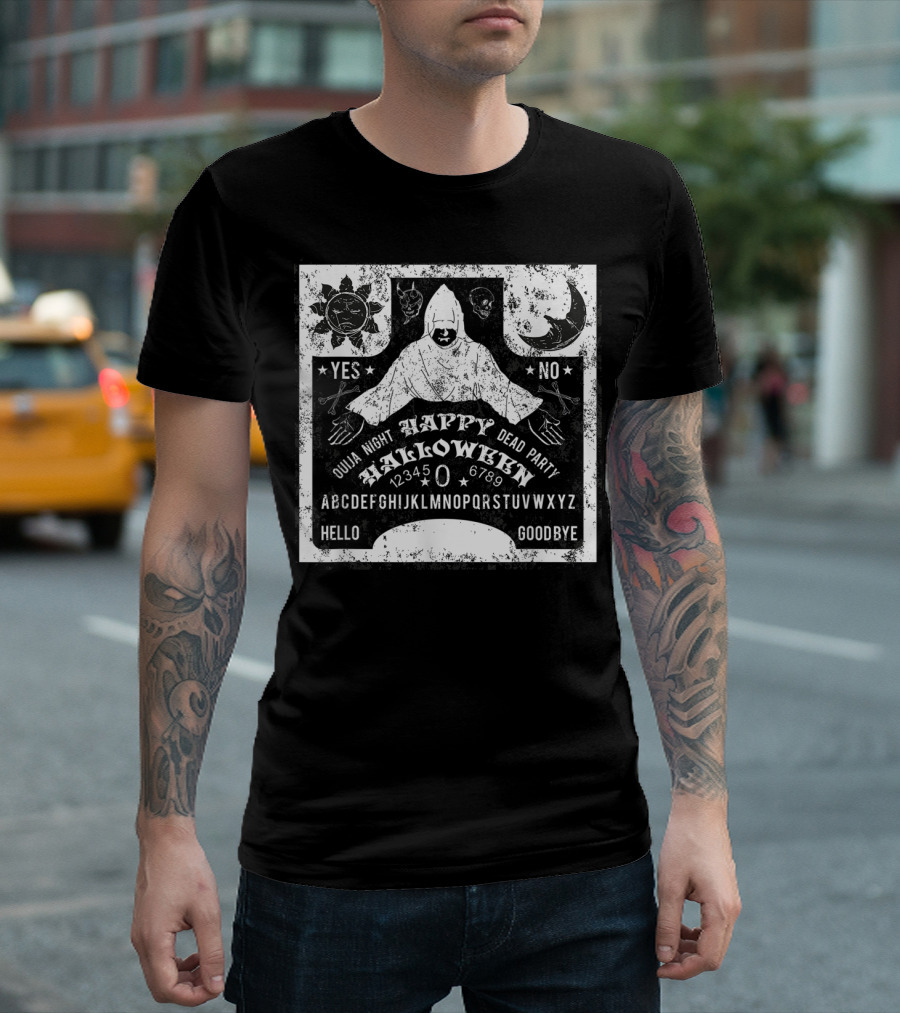 Happy Halloween Ouija Night Dead Party Spirit Board Game T-Shirt