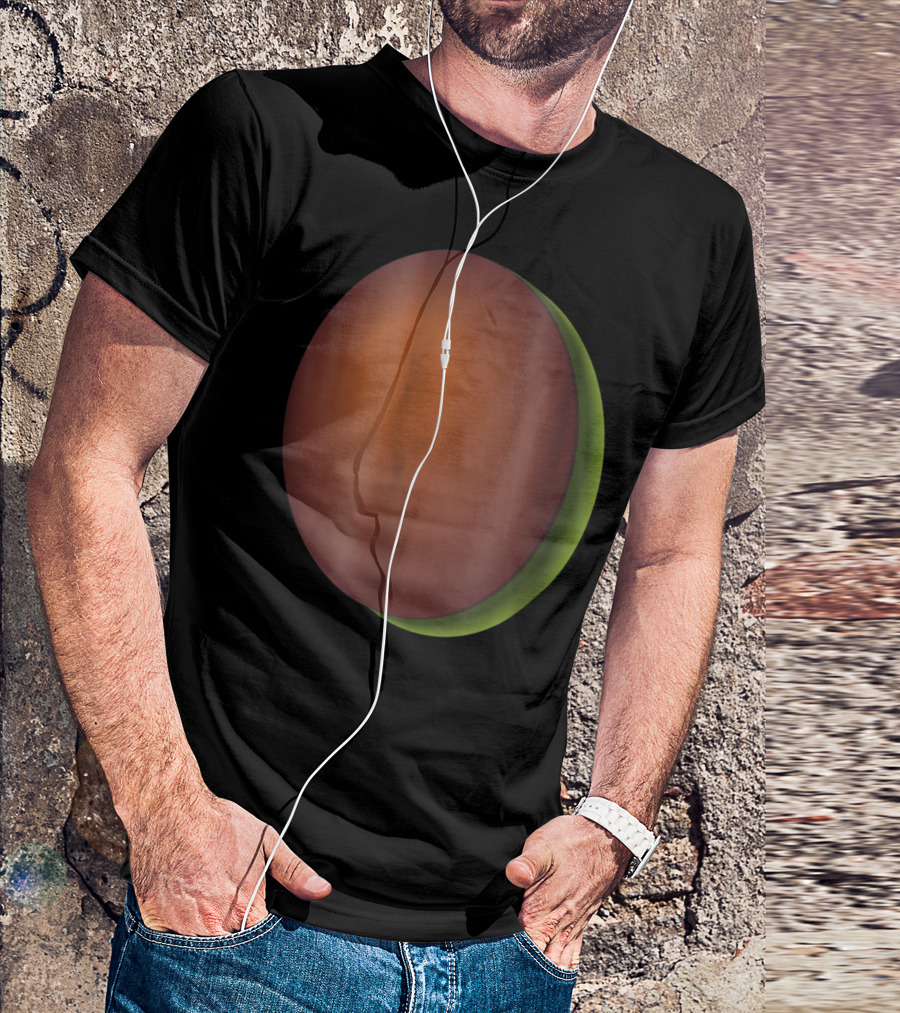 Part 1 Of 2 Avocado Couple Green Brown Half T-Shirt