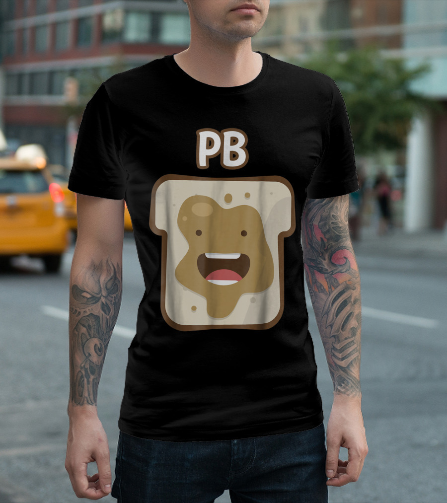 PB Peanut Butter Smiling Toast Face T-Shirt