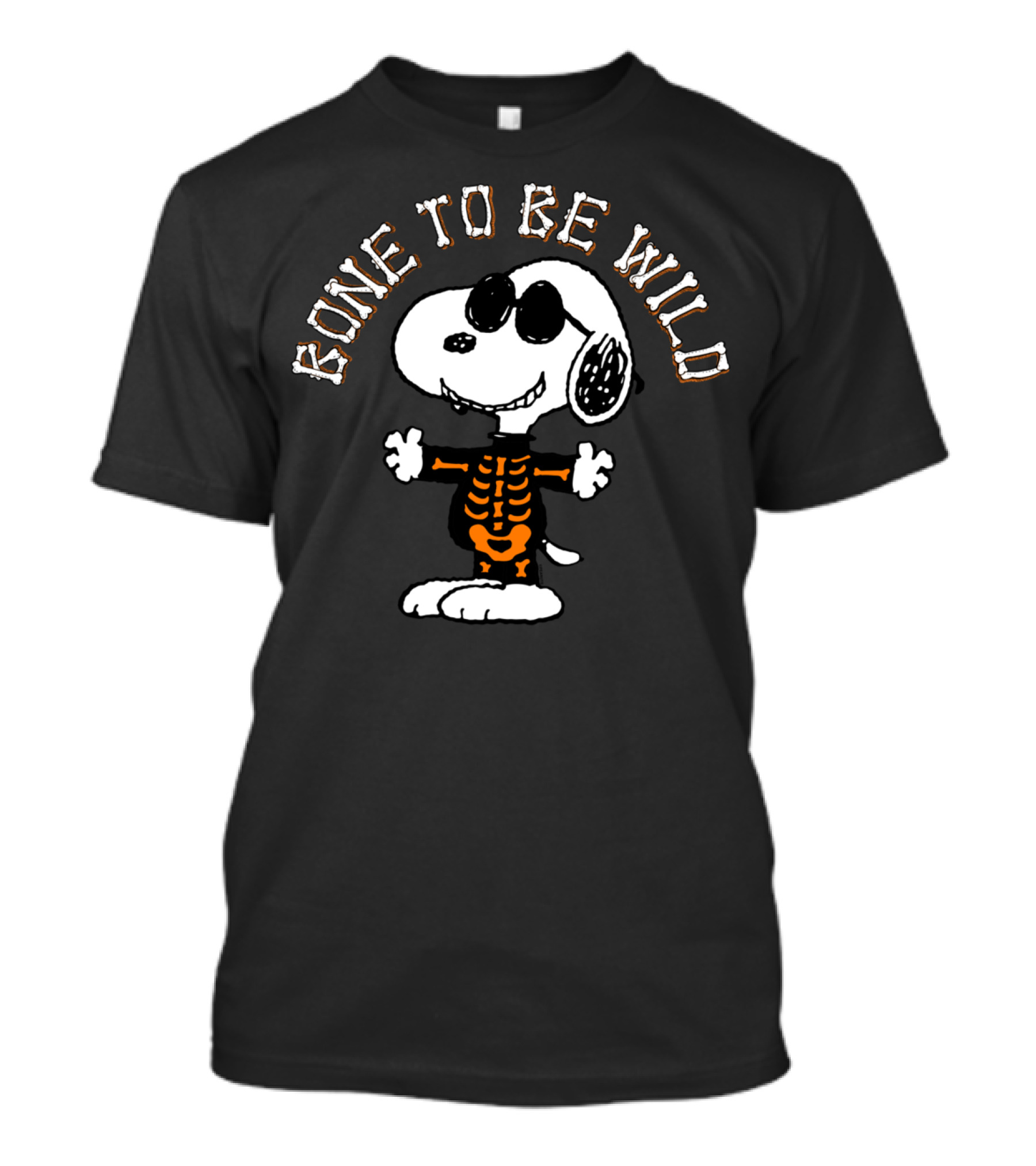 Peanuts Halloween Snoopy Gone To Be Wild Skeleton Costume T-Shirt