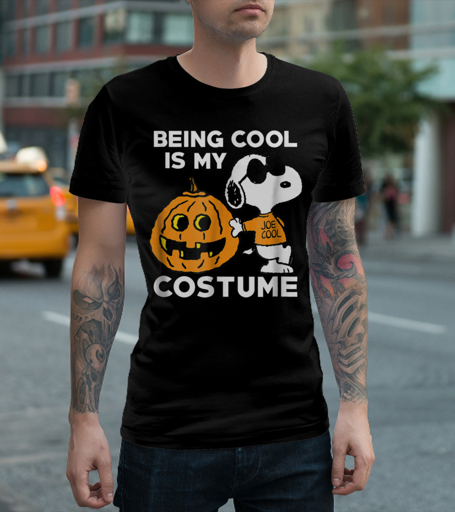 Being Cool Is My Costume Peanuts Snoopy Joe Cool Halloween T-Shirt