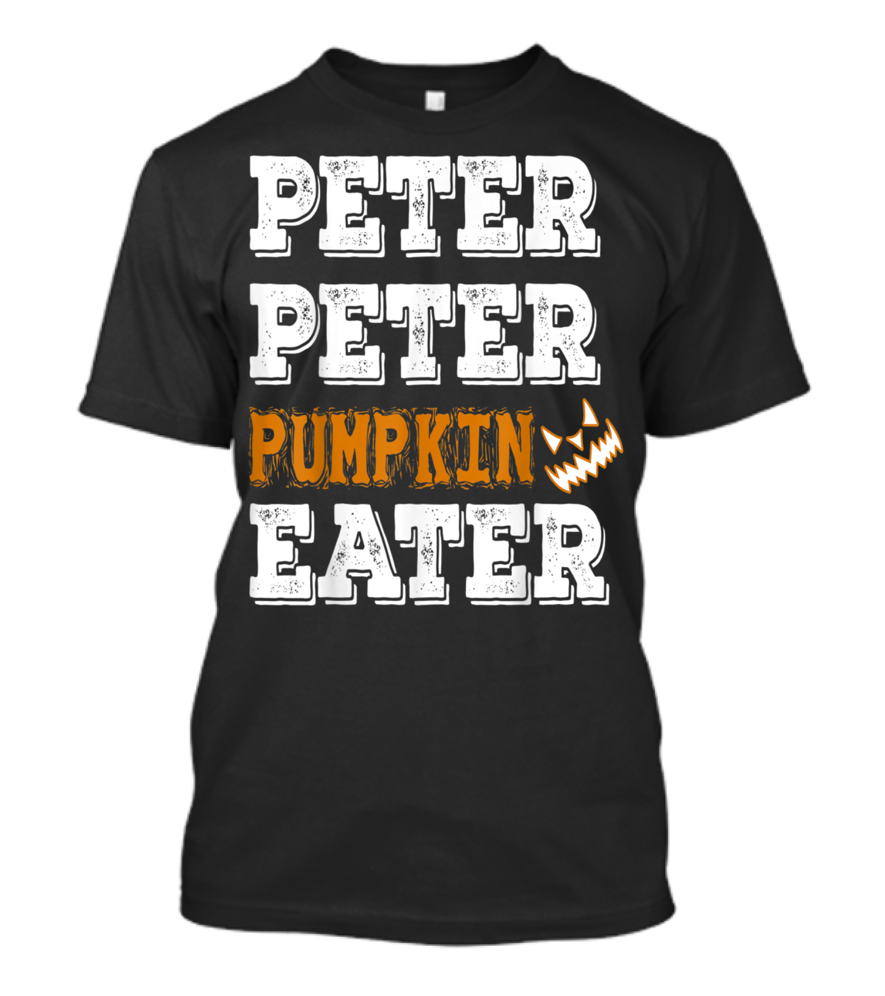 PETER PETER PUMPKIN EATER Halloween Jack-o'-Lantern Face T-Shirt