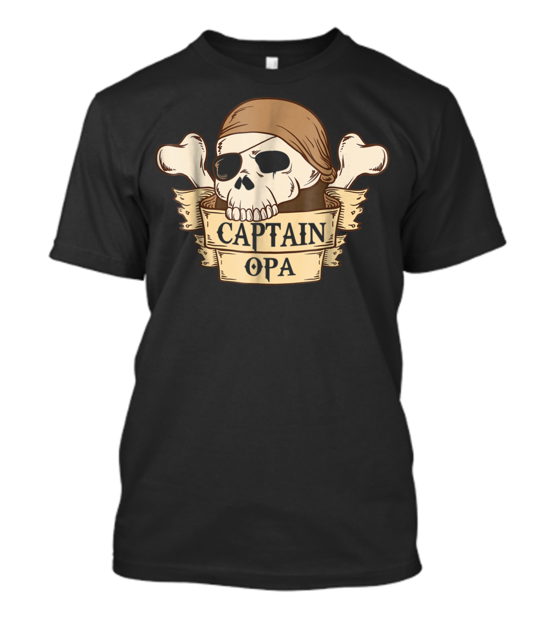 Captain Opa Skull And Crossbones Pirate T-Shirt