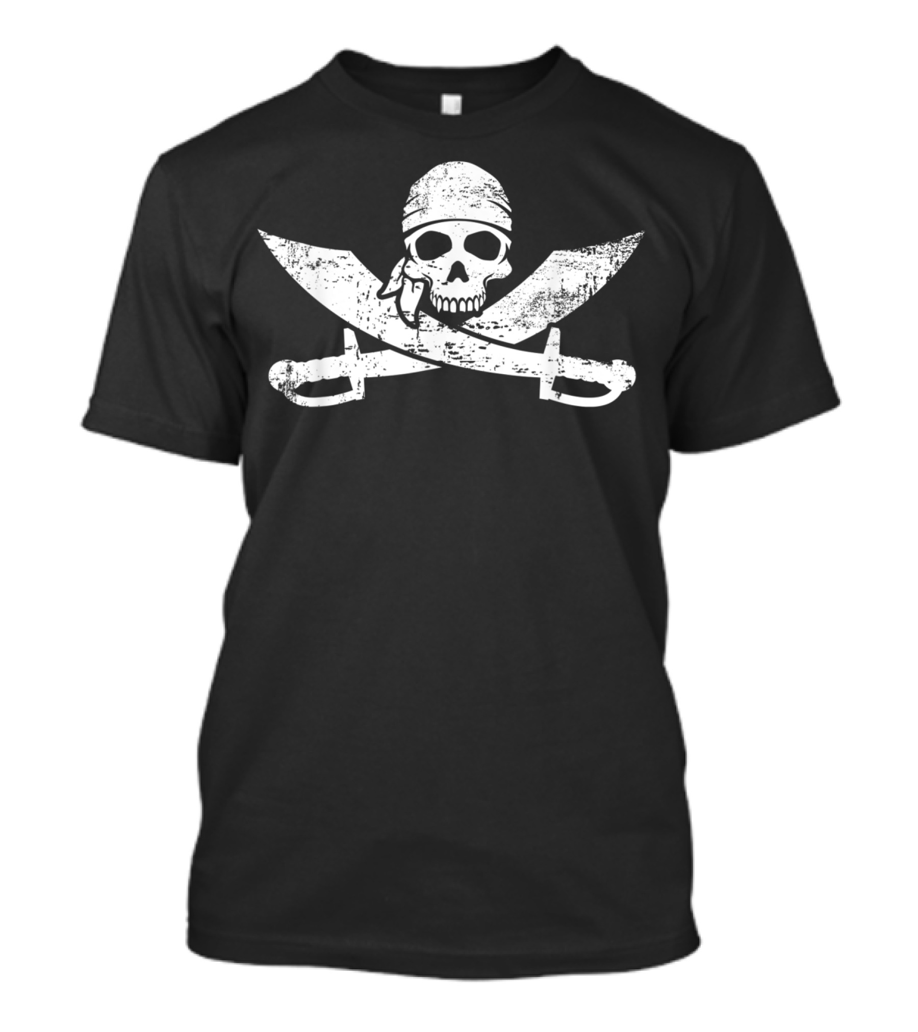 Pirate Flag Jolly Roger Skull Crossed Swords Calico Jack T-Shirt