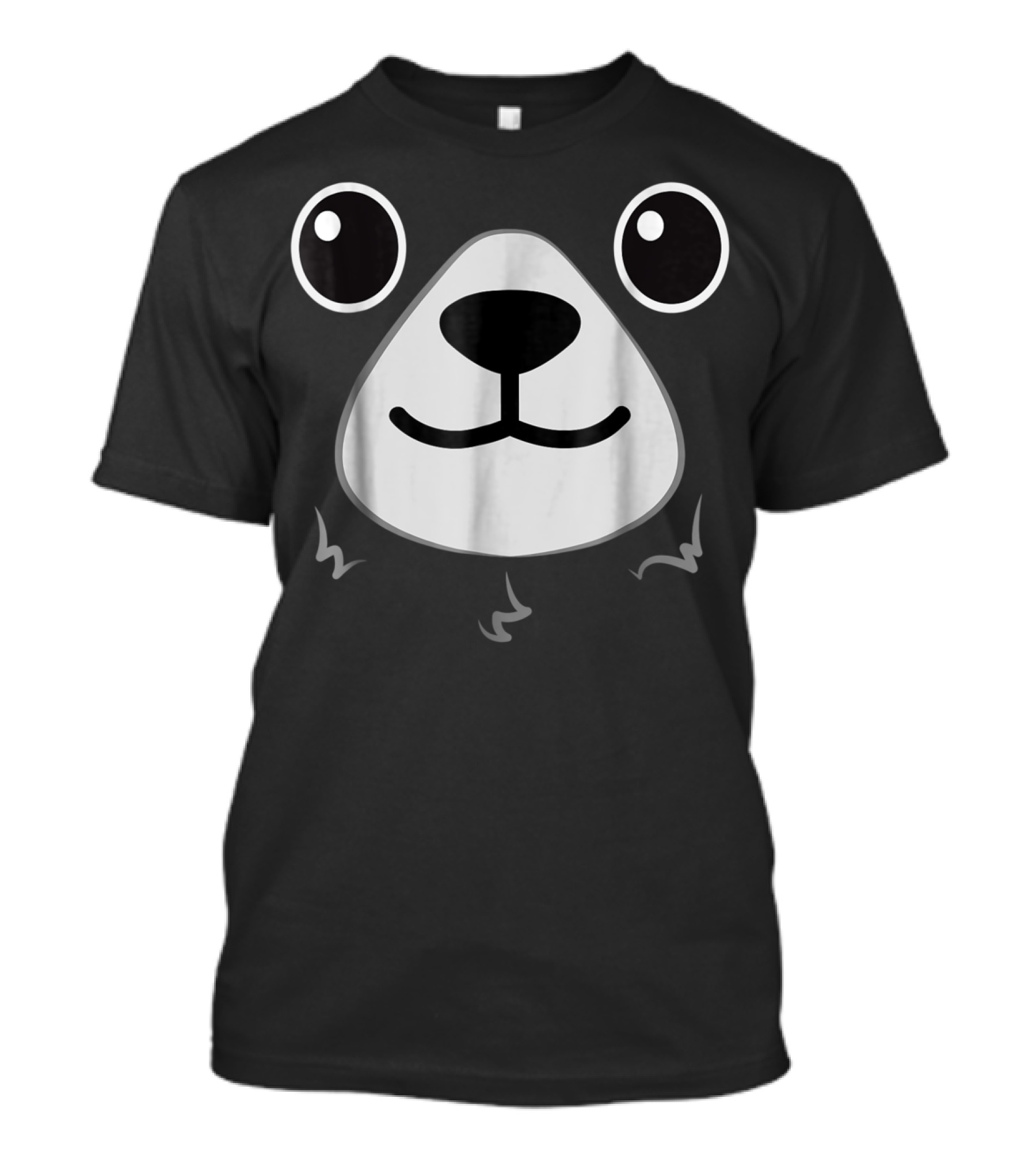 Polar Bear Face Costume Halloween Cozy Bear T-Shirt