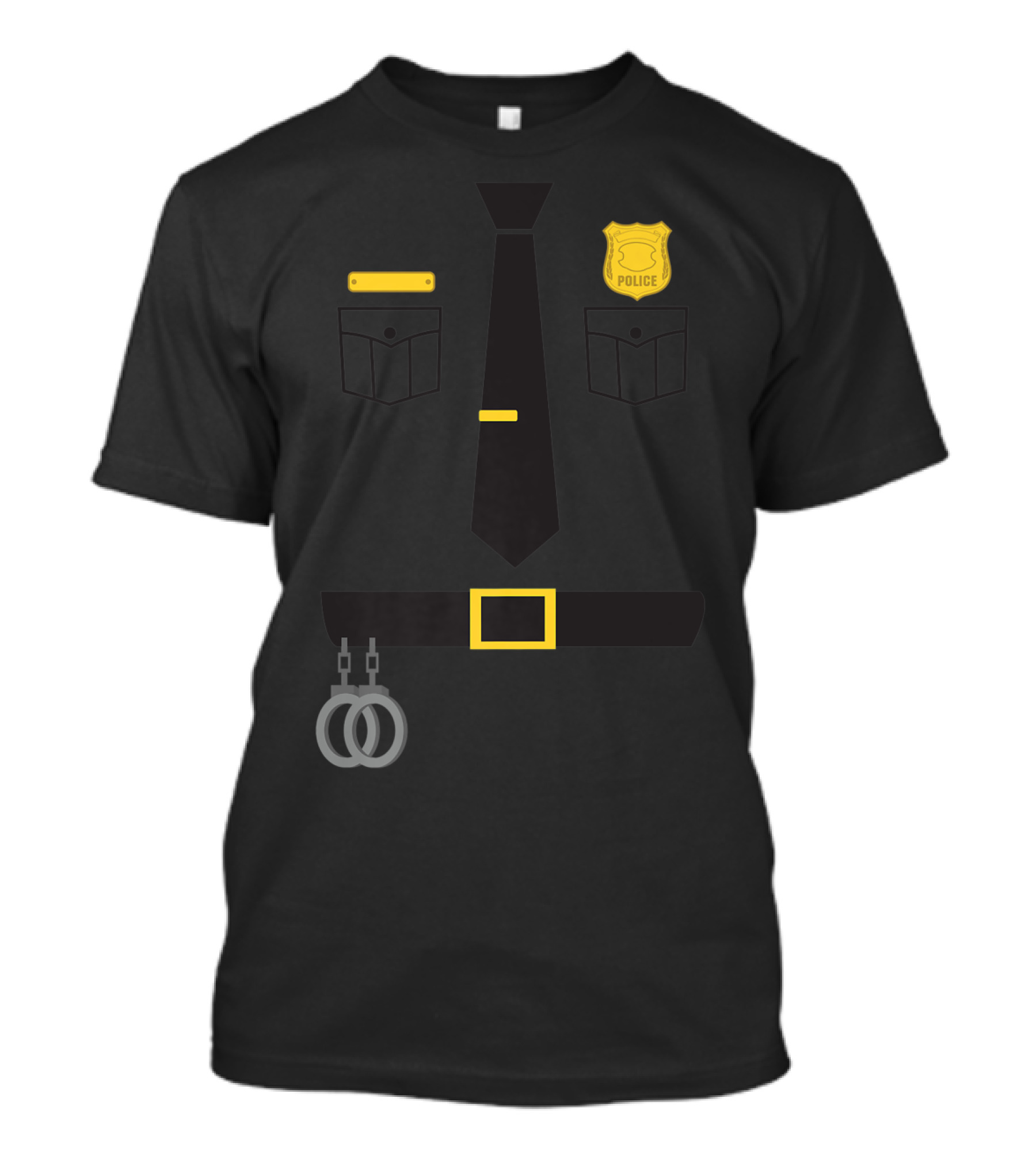 Police Badge Handcuffs Sheriff Uniform T-Shirt