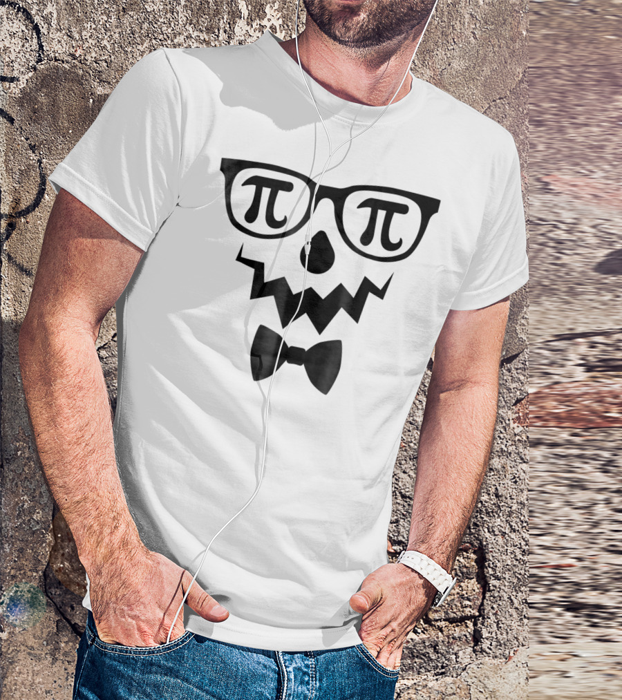 Pumpkin Pi Nerd Glasses Bow Tie T-Shirt