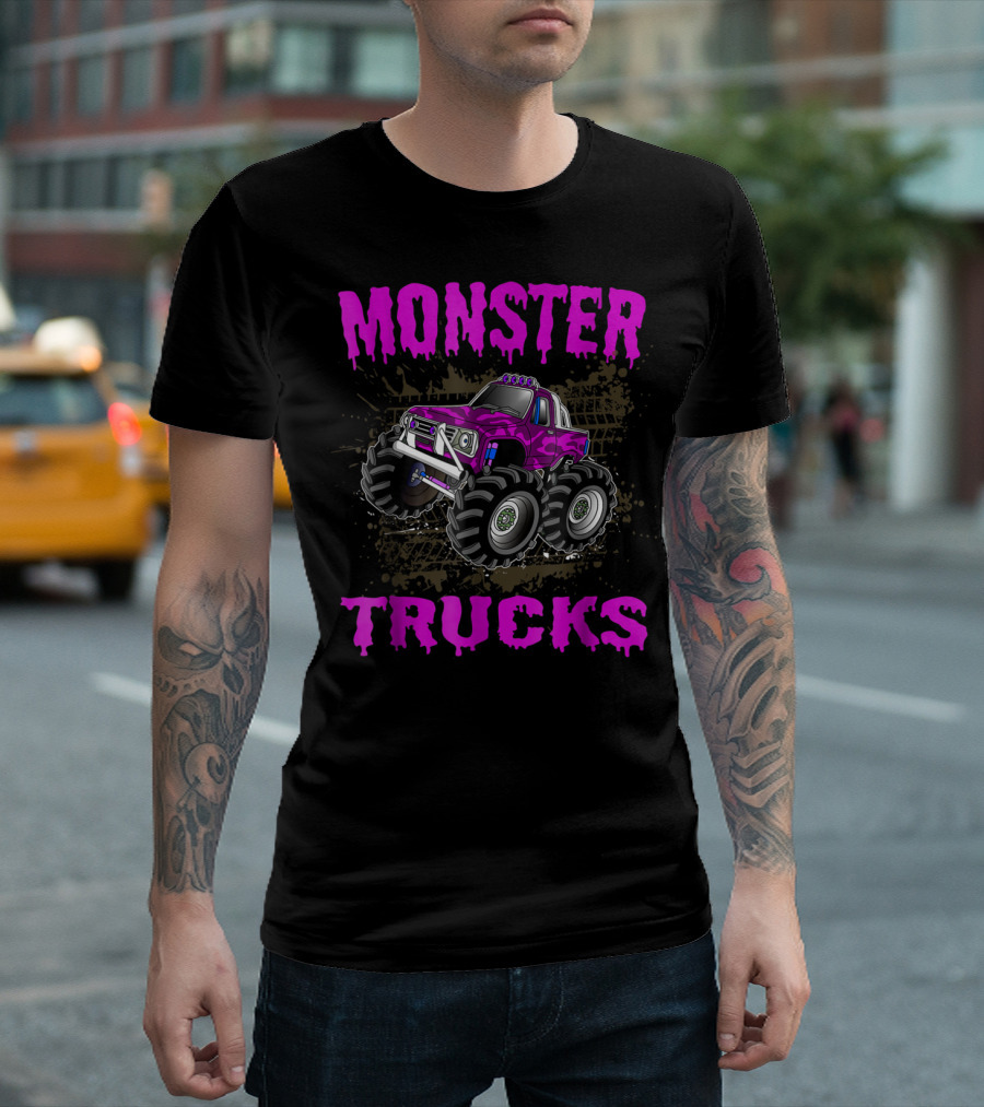 Monster Trucks Purple Monster Truck For Girls Rc T-Shirt