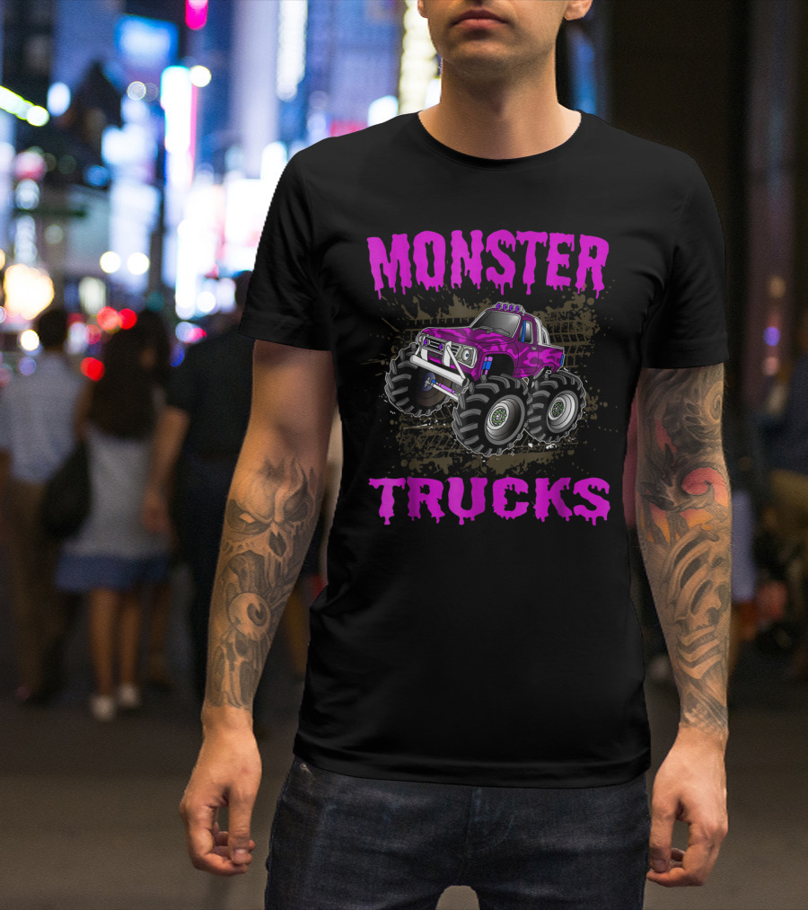 Monster Trucks Purple Monster Truck For Girls Rc T-Shirt