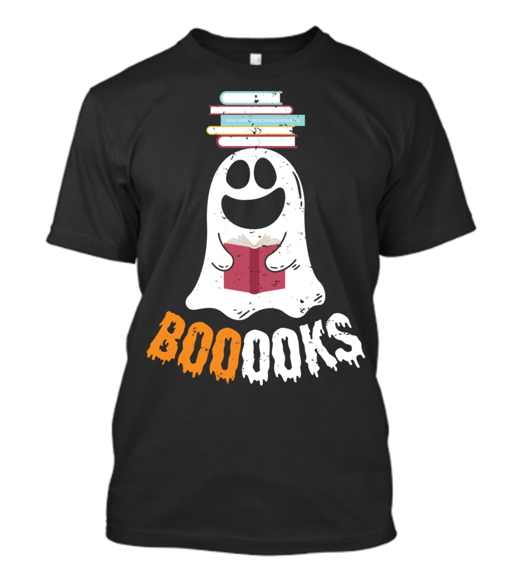 Reading Booooks Halloween Funny Ghost Book Reader T-Shirt