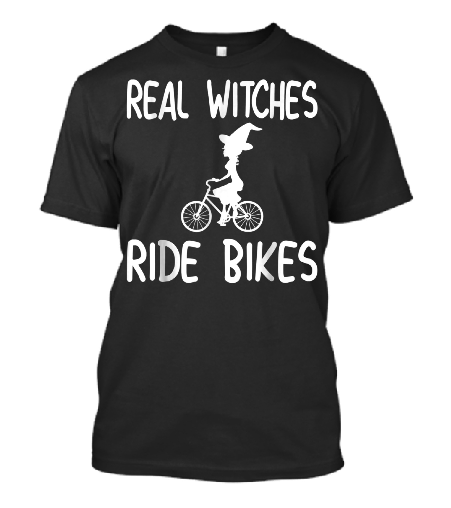 Real Witches Ride Bikes Witch Hat Biking T-Shirt