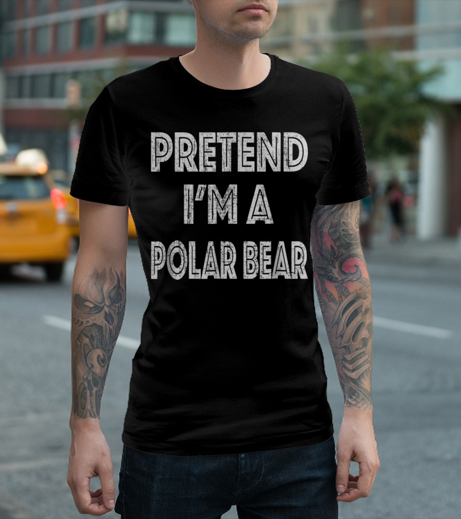 Pretend I'm A Polar Bear Retro T-Shirt