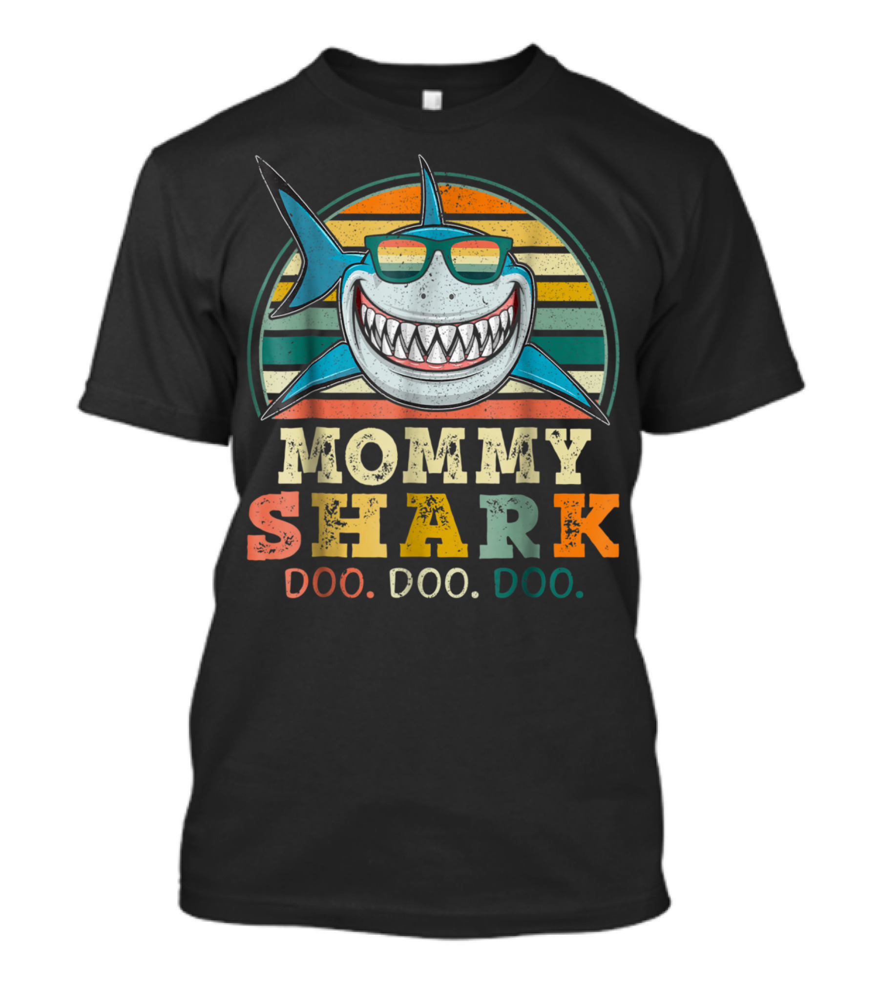 Mommy Shark Doo Doo Doo Retro Vintage T-Shirt