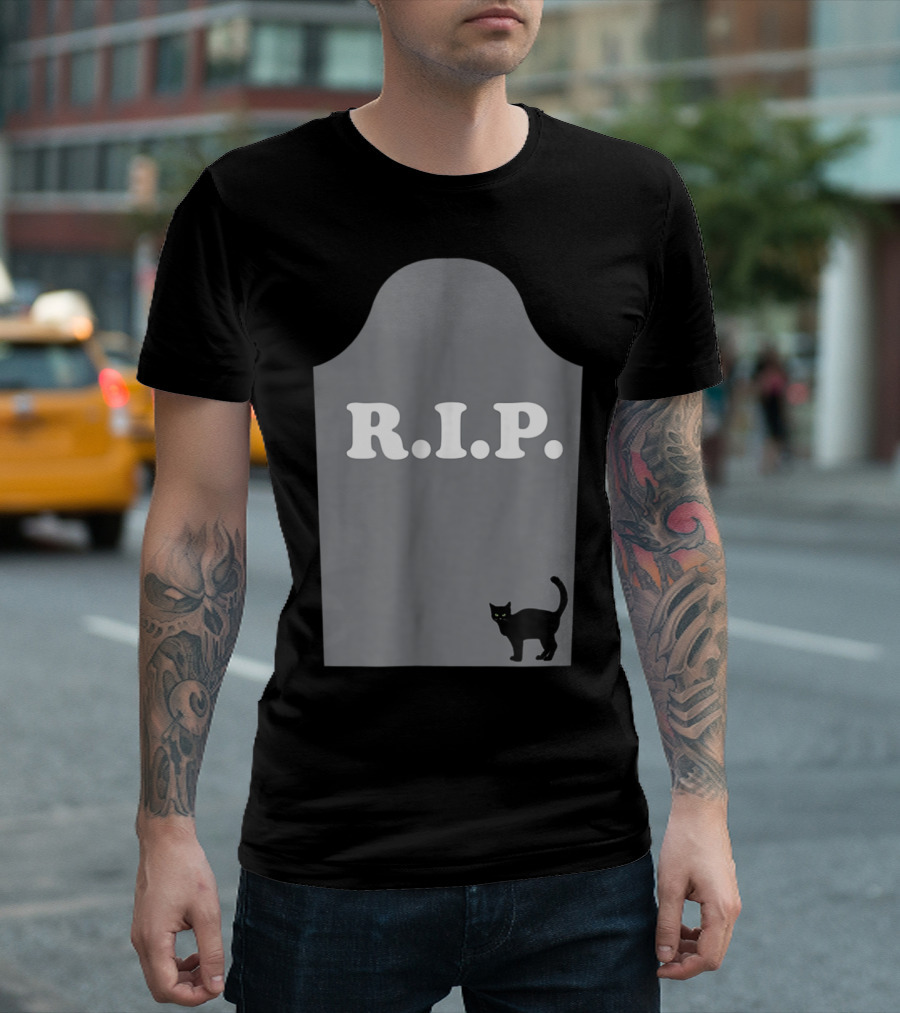 R.I.P. Grave Black Cat T-Shirt