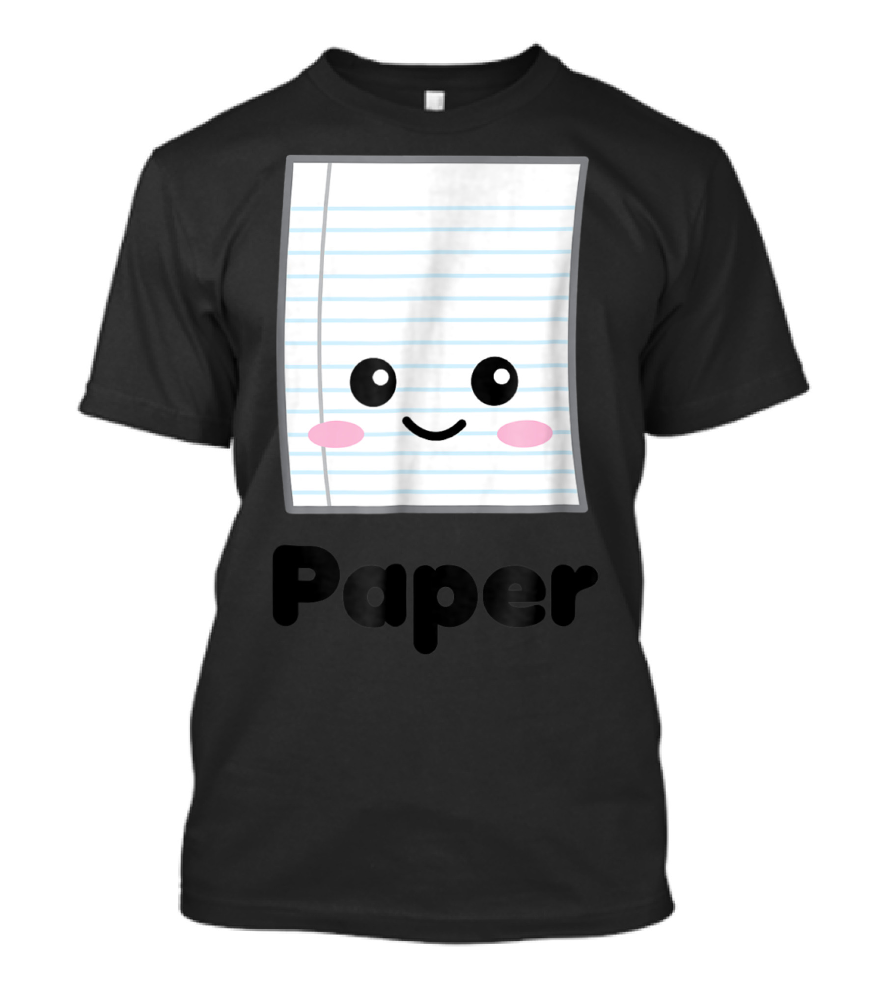 Rock Paper Scissors Cute Paper Halloween Group Matching T-Shirt