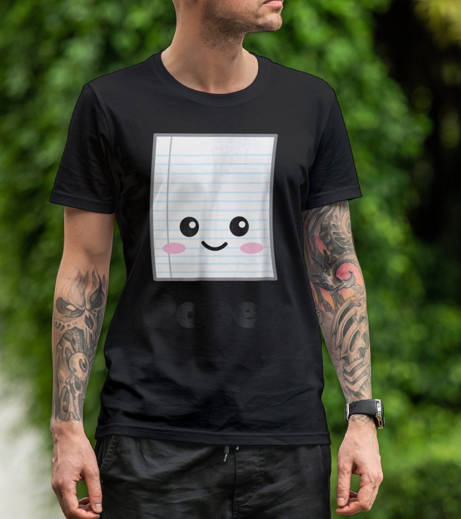 Rock Paper Scissors Cute Paper Halloween Group Matching T-Shirt